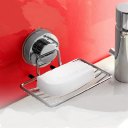 Stainless Steel Wall-mounted with Strong Vacuum Suction Cup Soap Dish Holder