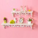 PVC Board White Carve Display Wall Shelf Rack Storage Ledge Home Decoration