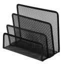 Practical Mesh Metal Letter Mail Document Organizer Storage Holder Black