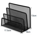 Practical Mesh Metal Letter Mail Document Organizer Storage Holder Black