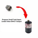 Propane Gas Tank Input EN417 Valve Output Convert Cylinder Canister Adapter