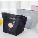 Cute Cartoon Flamingo Lunch Bag Warm Keeping Travel Picnic Food Cooler Bag