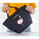 Cute Cartoon Flamingo Lunch Bag Warm Keeping Travel Picnic Food Cooler Bag