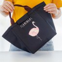 Cute Cartoon Flamingo Lunch Bag Warm Keeping Travel Picnic Food Cooler Bag