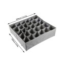 30 Grid Slot Bamboo Charcoal Ties Socks Drawer Closet Organizer Storage Box