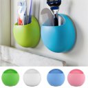 Home Bathroom Toothbrush Wall Mount Holder Sucker Suction Cups Organizer