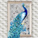 5D Diamonds Plated Embroidery Peacock Painting Home Bedroom Decoration