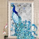 5D Diamonds Plated Embroidery Peacock Painting Home Bedroom Decoration