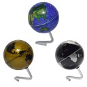 4" Self-Rotating Geography World Globe World Map Ornaments Home Office Decor