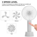 Handheld Mini Fan Multiple Speeds Portable Desk Cooling Fan Rechargeable Battery Included