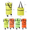 Large Capacity Waterproof Oxford Cloth Foldable Shopping Trolley Wheel Bag