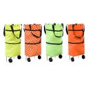 Large Capacity Waterproof Oxford Cloth Foldable Shopping Trolley Wheel Bag