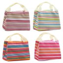 Striped Aluminum Foil Warm Keeping Lunch Box Bag Thermal Insulation Bag Tote