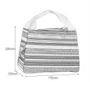 Striped Aluminum Foil Warm Keeping Lunch Box Bag Thermal Insulation Bag Tote