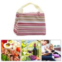 Striped Aluminum Foil Warm Keeping Lunch Box Bag Thermal Insulation Bag Tote