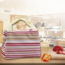 Striped Aluminum Foil Warm Keeping Lunch Box Bag Thermal Insulation Bag Tote