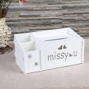 Hollow-out Tissue Box Remote Controller Storage Box Miss You Napkin Box