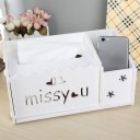 Hollow-out Tissue Box Remote Controller Storage Box Miss You Napkin Box