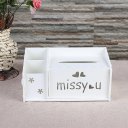 Hollow-out Tissue Box Remote Controller Storage Box Miss You Napkin Box