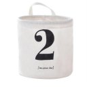 Cotton Linen Storage Bag With Number Waterproof Household Storage Basket