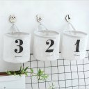 Cotton Linen Storage Bag With Number Waterproof Household Storage Basket