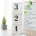 Cotton Linen Storage Bag With Number Waterproof Household Storage Basket