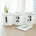 Cotton Linen Storage Bag With Number Waterproof Household Storage Basket