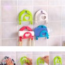 Suction Type Kitchen Sponge Holder With Dual Hooks Wall Mounted Kitchen Tool