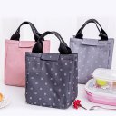 Fashion Leaves Pattern Lunch Bag Warm Keeping Travel Picnic Food Cooler Bag