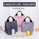 Fashion Leaves Pattern Lunch Bag Warm Keeping Travel Picnic Food Cooler Bag