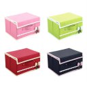 Bowknot Non Woven Storage Box Case Clothes Container Waterproof Organizer Bins