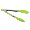 8 Inch Environmental Stainless Steel Silicone Kitchen Cooking BBQ Tongs