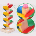 Unique Wood Tree Leaves Blocks Marble Ball Run Track Game Toy Educational Toy