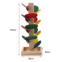 Unique Wood Tree Leaves Blocks Marble Ball Run Track Game Toy Educational Toy