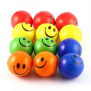 12PCS Smile Face Stress Relief Sponge Foam Balls Hand Strength Squeeze Toy