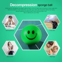 12PCS Smile Face Stress Relief Sponge Foam Balls Hand Strength Squeeze Toy