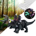 Electronic Dinosaur Triceratops Toy Light+Sound+Walking Imitated Dinosaur