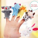 1PC Plush Animal Finger Puppets Baby Dual-layer Storytelling Props Kids Toys Gift